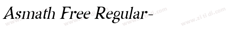 Asmath Free Regular字体转换